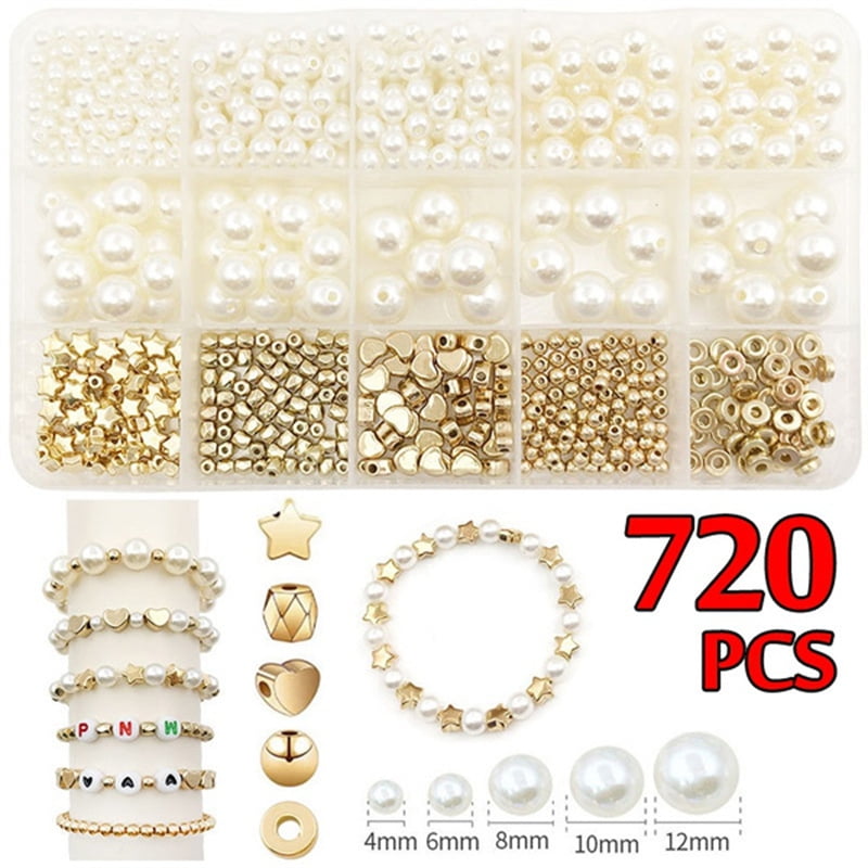 Vastarsky 15 Grids 720pcs CCB + PearlsJewelry Making Accessories