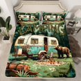 thumbnail image 2 of Erosebridal Camper Bed Sheets Twin Size Camping Themed Bedding Set,Happy Camping Sheet Set for RV Camper Rustic Farmhouse Bear Fitted Sheet Retro Bedroom Decor 3Pcs, 2 of 5