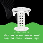 SinkShroom Chrome Edition Revolutionary Bathroom Sink Drain Protector Hair Catcher, Strainer, Snare