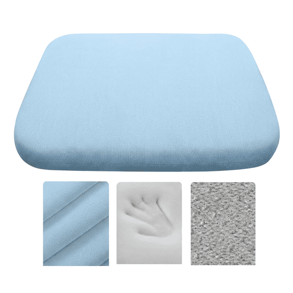 Flyflise Memory Foam Seat Cushion 18 x 18 Inches, Non Slip Velvet Chair Cushion for Home, Office, School, Car