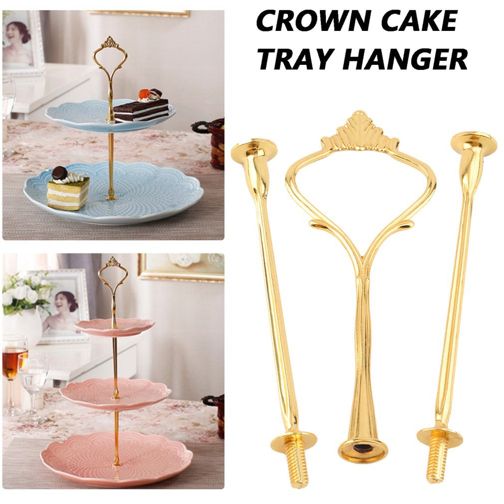 Hot 3 Tier Cake Cupcake Plate Stand Handle Hardware Fitting Holder Gift 