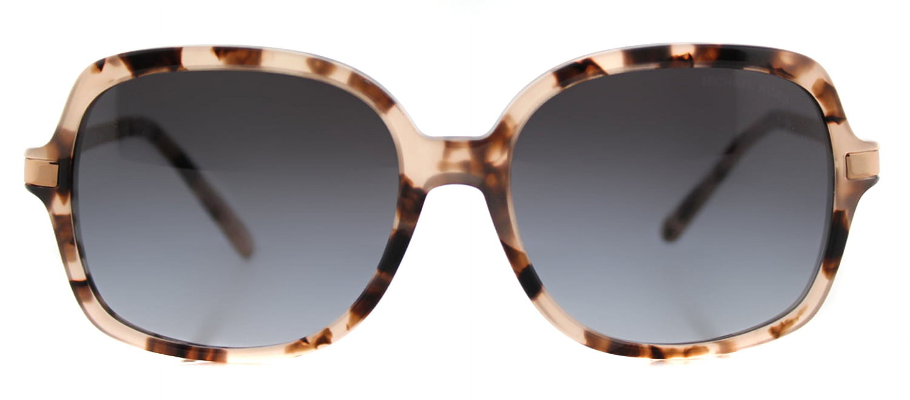 MICHAEL KORS 57MM PINK TORTOISE SUNGLASSES ADRIANNA II LIGHT GREY GRADIENT LENS Michael Kors Adrianna II MK2024 Sunglasses 316213 Pink  main image 4