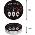 thumbnail image 1 of FMSHPON Independence Day Gnomes Set of 4 Round Coaster for Drinks, Absorbent Ceramic Stone Coasters Cup Mat with Cork Base for Home Kitchen Room Coffee Table Bar Decor, 1 of 6