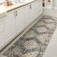 thumbnail image 4 of JONATHAN Y WASHABLE 2 x 8 Runner Rug, Pavel Distressed Medallion - Blue/Cream, WSH317A-28, 4 of 9