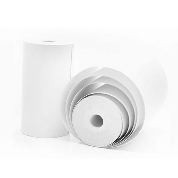 10 Rolls White Blank Thermal Paper Roll 57x25mm/2.17x0.98in Photo Picture Receipt Memo Printing Compatible with Pocket Printer