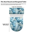 thumbnail image 5 of ZIATUBLE Marble Stripes Toilet Seat Cover Set Elongated Toilet Seat and Tank Lid Cover 2 Set with Elastic Edges Toilet Seat Lid Cover Machine Washable Toilet Tank Protector Cover, 5 of 7