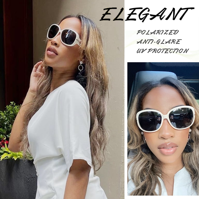 Oversized Sunglasses, beige frames light stylish PR24ZS main image 4