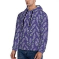 thumbnail image 3 of Salouo Lavender Flowers Pattern Men's Fall Hoodie Sweatshirt,Sport Hoodie with Pockets for Men Pullover Casual Hooded Sweatshirt-X-Large, 3 of 7