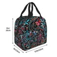 thumbnail image 2 of KLL Paisley Print Insulated Lunch Bag Women, Reusable Cute Tote Lunch Box for Adult & Men, Leakproof Cooler Lunch Bags for Work Office Travel Picnic, 2 of 5