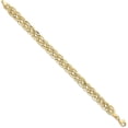 thumbnail image 2 of Avariah Diamonds 10K Yellow Gold Triple Link Flat Curb Bracelet - 7.25", 2 of 8