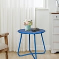 thumbnail image 4 of Hofitlead Outdoor Side Table,Waterproof Metal End Table,Small Patio Table Round End Table Outdoor Table for Garden Balcony Yard,Blue, 4 of 7