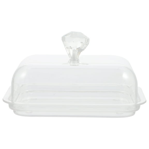 LOLIPPYY Butter Dish With Lid Acrylic For Home 1Pcs 5.7x3.1in