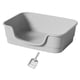 thumbnail image 1 of Cajas de arena para gatos con parte abierta, bandeja de arena para gatos, bandeja de arena para gatos, bandeja de arena tamizadora fácil de gris, 1 of 9