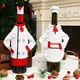 thumbnail image 2 of 2 sets Cubiertas de la botella de la ropa del chef de Navidad Decoraciones de botella de vino creativo, 2 of 6