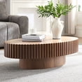thumbnail image 4 of HIUU Modern Coffee Table with Solid Wood and MDF Base (Walnut),Fluted Coffee Table, 4 of 8