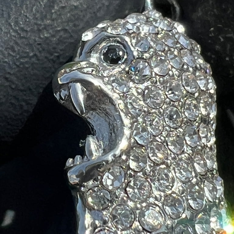 316L Stainless Steel Gorilla Emoji Hip Hop Pendant Iced CZ