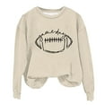 thumbnail image 1 of Rbaofujie Chandails d'Automne pour Femmes Décontracté Imprimé Col Rond Manches Longues Haut Ample Chandails en Molleton Beige Mode Femmes Chandails à Capuchon & Chandails en Molleton, 1 of 3