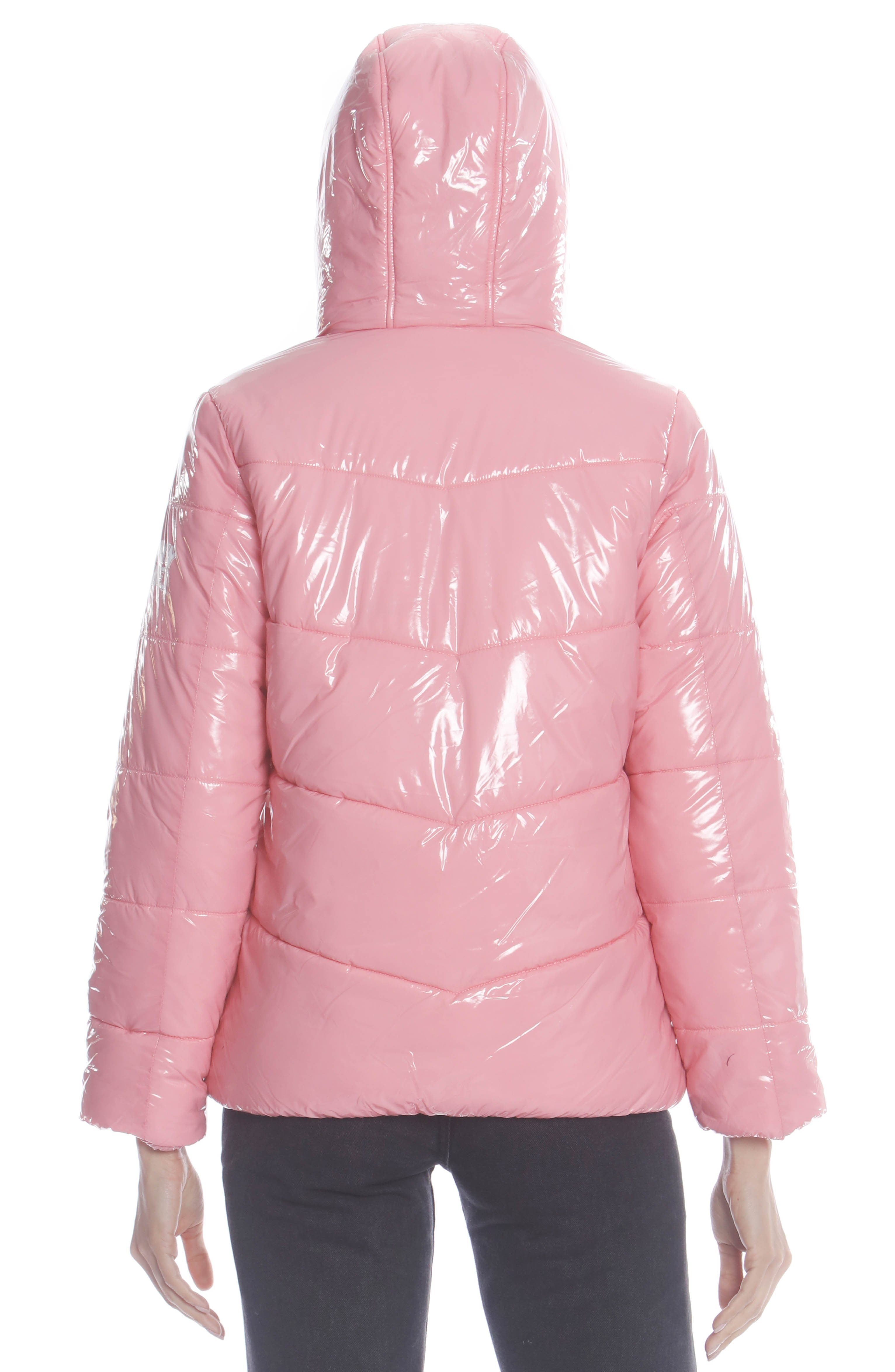 セットアップ I AM MARI Quilting jacket & flare one-piece set 4BNY442 Members Only Womens Hi-Shine Chevron Quilt Puffer Jacket