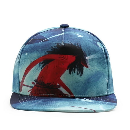 Cool I Hat - Fashion Hip-Hop Printed Shaman Pattern Flat-Eave Hat Cool Baseball Cap