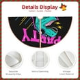 thumbnail image 4 of Daiia Rex Dinosaur With Sunglasses Drawing Merry Christmas Tree Skirt , Xmas Large Lace-up Tree Skirt, Santa Snowflakes Rustic Home Decorations New Year Party Farmhouse Decor-30", 4 of 7