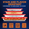thumbnail image 6 of NutriChef 4 Sets Glass Bakeware - High Borosilicate Rectangular Glass Baking Dish W/ Red PE Lids, 6 of 7
