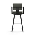 thumbnail image 4 of Amisco Akers 26 in. Swivel Counter Stool - Charcoal Grey Polyester / Black Metal, 4 of 9