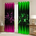 thumbnail image 2 of Geometric Honeycomb Curtains 30%-50% Blackout Neon Pink Green Black Striped Curtains & Drapes Bedroom,Gradient Ombre Window Curtains Beehive Hexagon Window Treatments, 2 of 6