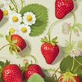 thumbnail image 6 of BANET Red Strawberry with Green Leaves White Flowers on Light Green Round Table Cloth, Circle Table  White Dinner Tablecloth, Desk Cloth Cover for Home Party Wedding 38"-42, 6 of 8