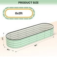 thumbnail image 3 of Oval Shape Raised Garden Bed,Galvanized Raised Bed,Garden Boxes Outdoor,Open-Ended Base Galvanized Planter,Planter Raised Boxes,Metal Garden Box for Vegetables, Flowers,Rubber Edge, 3 of 9