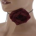 thumbnail image 2 of Unique Bargains 1 Pc Adjustable choker necklace Dried Rose Pattern Wrap around wrist bracelet Wine Red, 2 of 6