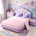 thumbnail image 3 of Manfei Amphibian Print 7pcs Queen Bedding,Pastel Axolotl Bedding Comforter Set Queen,Pink Reversible, 3 of 6