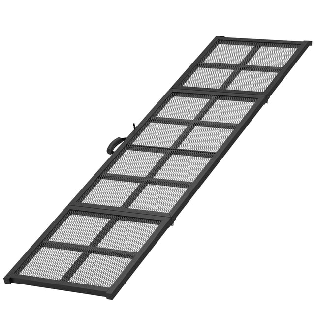 75" Black Folding Dog Car Ramp – Portable & Wide for SUV, Truck, RV & Bed Access – Gentle Slope for Large & Aging Dogs – Steel Frame Design