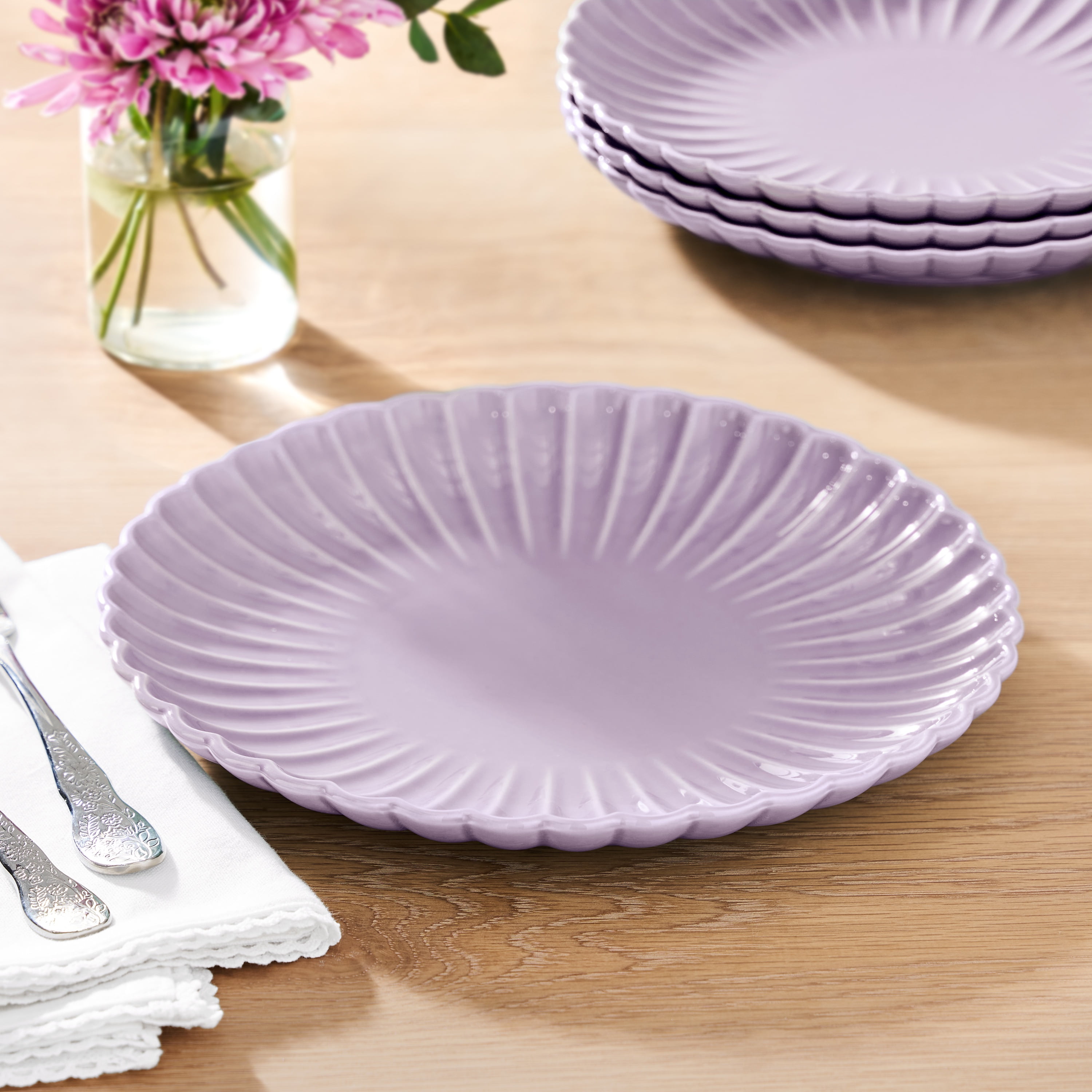 The Pioneer Woman Colette Stoneware Dinner Plate, Purple