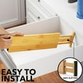 thumbnail image 6 of SpaceAid Bamboo Dresser Drawer Dividers 6 Pack, 4.65“ High Adjustable 17“-22” Drawer Organizers for Clothing, 6 of 7