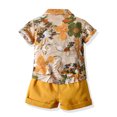 thumbnail image 6 of IROINNID Boy's Two-Piece Set Summer Hawaiian Style Blouse With Casual Beach Shorts, 6 of 9