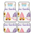 thumbnail image 1 of Balery Watercolor Gnome Garden Juego de 4 Alfombrillas para Auto, Revestimientos de Caucho Resistente, Diseño Antideslizante, 1 of 7