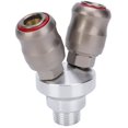 thumbnail image 2 of Componente neumático Acoplador rápido de rosca G1/2 Conveniente operación duradera con una sola mano para amoladoras Todos los destornilladores neumáticos cromados, 2 of 8