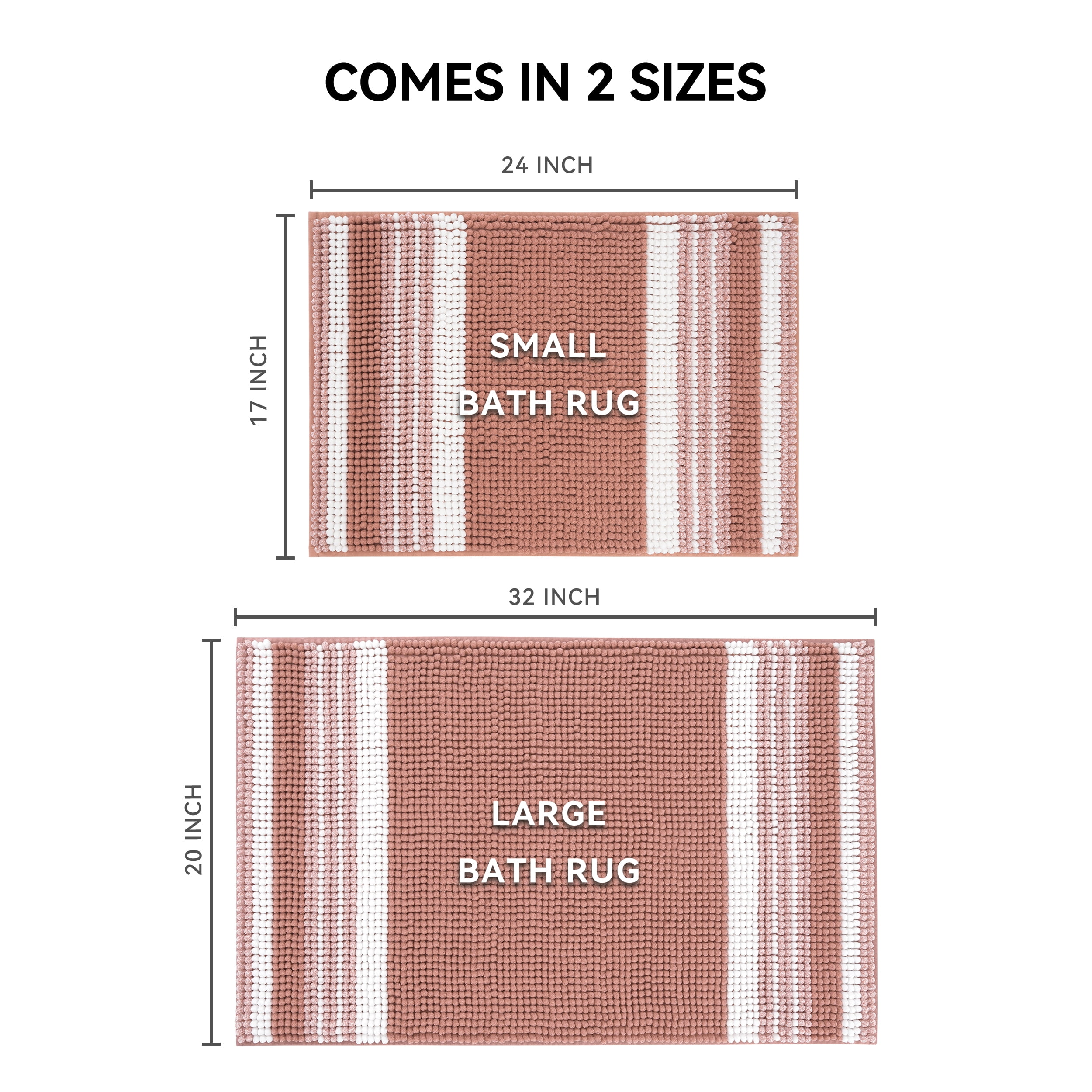 Mainstays Performance Foam Noodle Bath Rug, 20"x32", Terracotta