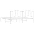 thumbnail image 5 of vidaXL Metal Bed Frame with Headboard White 193x203 cm, 5 of 5