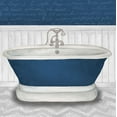 thumbnail image 2 of Medley, Elizabeth 15x15 White Modern Wood Framed Museum Art Print Titled - Deep Blue Nautical Bath I, 2 of 4