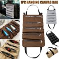 thumbnail image 2 of CAROOTU Super Tool Roll Up Bag for Car With 5 Zipper Up Small Bag Suspension Canvas Storage Pouch Auto Inner, 2 of 8