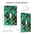 thumbnail image 3 of Daiia Green Mosaic Glass Pattern Decorator Wall Plate Child Safe Outlet Cover, Switch and Outlet Covers,Size 1-Gang 5.0" x3.0" , Polycarbonate Thermoplastic-Style T, 3 of 6