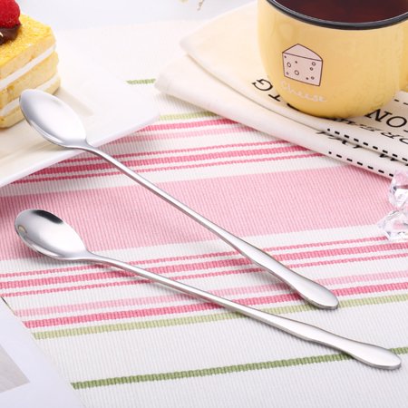 

amousa Stainless Steel Long Handle Tea Coffee Ice Spoon Tableware Kitchen Spoon