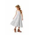 thumbnail image 3 of Arshiner Girls Sundresses Tween Girl Summer Spaghetti Strap Boho Beach Sleeveless Long Dress with Pockets, 3 of 7