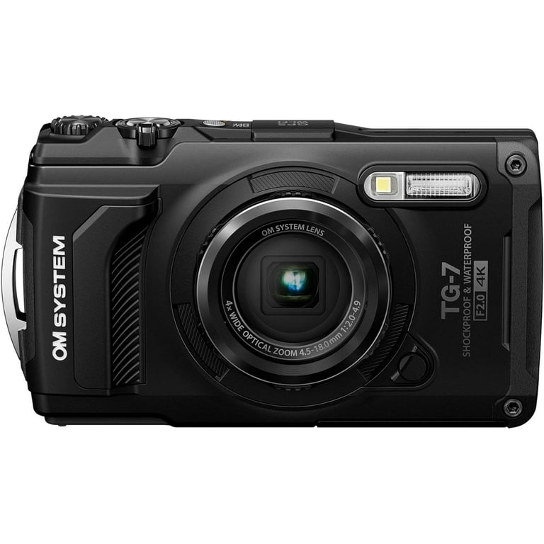 OM SYSTEM Tough TG-7 Black Underwater Camera, Waterproof OM SYSTEM Tough TG-7 Black Underwater Camera, Waterproof