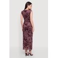 thumbnail image 3 of Women's Floral Velvet Burnout Mesh Overlay Maxi Dress, 3 of 3