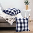 thumbnail image 3 of DSstyles Buffalo Check Plaid Throw Pillow Covers Black and White Farmhouse Outdoor Plaid Square Cotton Cushion Case for Farmhouse Home Decor Couch, Set of 2, 3 of 9