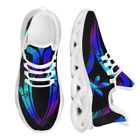 Brand Design Women Sneakers Fashion Weed Leaves Designs Female Shoes Doctor 3D Print Light Lace-up Flats Footwear