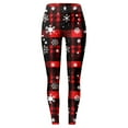 thumbnail image 5 of Fiaer Black Leggings Women Christmas Warm Thermal Trendy Funny Graphic Pants Santa Snowflake Snowman Graphic Plus Size High Waisted Trousers Red S, 5 of 5