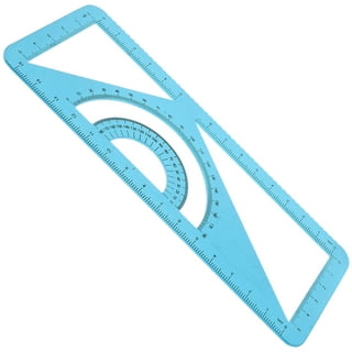1 Set of Portable Kids Ruler Wear-resistant Geometry Protractor School  Triangle Ruler (Random Color)